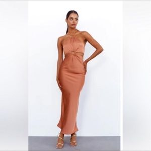 NWT Hello Molly halter maxi dress size S